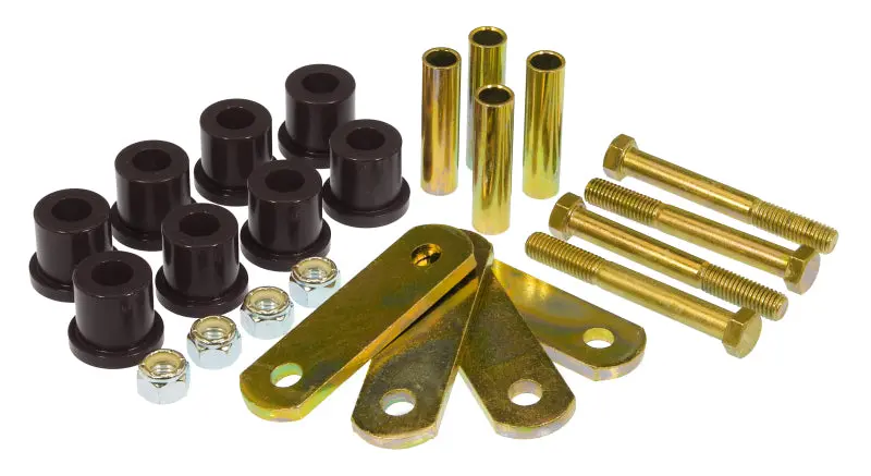 Prothane 64-73 Ford Mustang Rear Hd Shackle Kit - Black 1