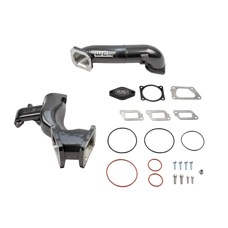 Wehrli High-Flow Y-Bridge Kit For 2011–2016 Chevrolet 6.6L Lml Duramax – Gunmetal Finish 1
