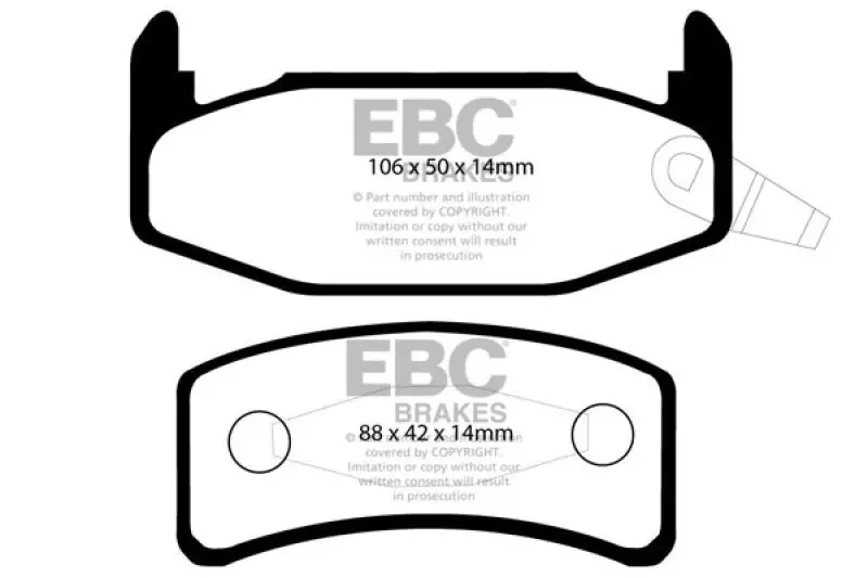 Ebc Ultimax2 Rear Brake Pads For 1988–1990 Buick Regal 2.8L V6 1