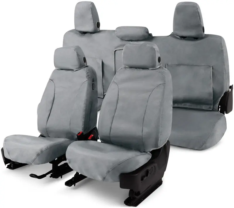 Covercraft Seatsaver Waterproof Polyester Front Row Seat Covers – Custom Fit For 2015–2020 Chevrolet Tahoe, Grey 1