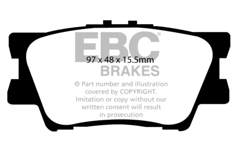 Ebc Greenstuff Rear Brake Pads For 2006–2008 Toyota Rav4 2.4L 1