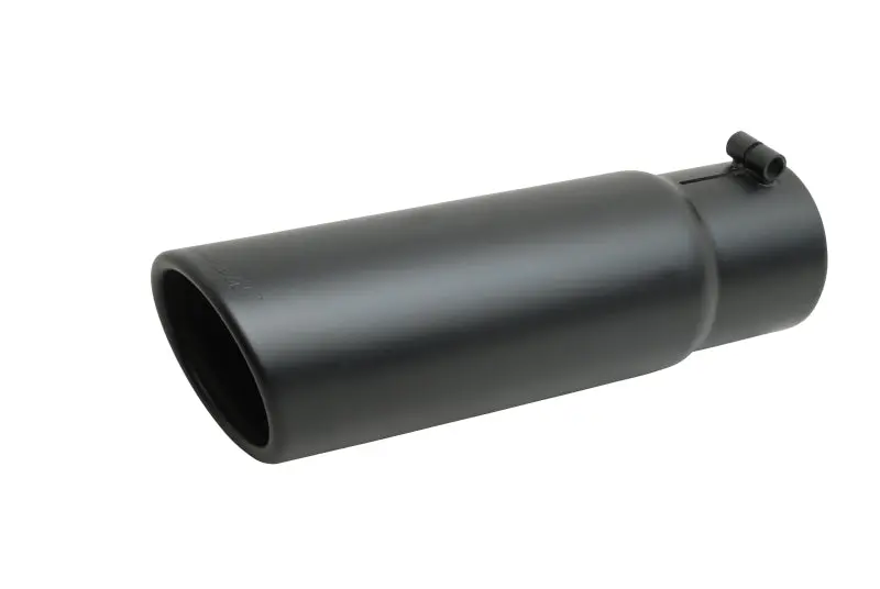 Gibson Rolled Edge Slash-Cut Exhaust Tip – 5" Od, 4" Inlet, 12" Length, Black Ceramic Coating 1