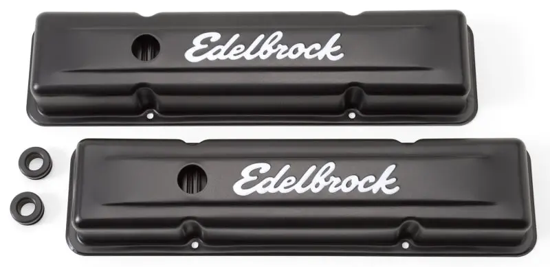 Edelbrock Signature Series Valve Covers – Low-Profile Black Finish – Fits Chevrolet Small-Block V8S (262–400 Ci), 1959–1986 2