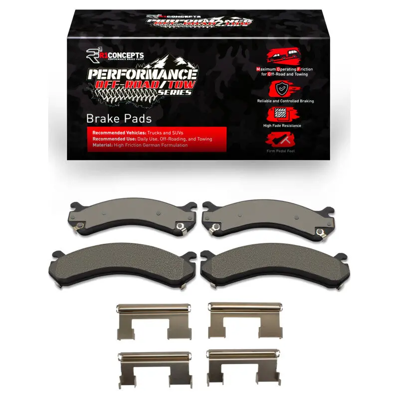 R1 2001-2010 Chevrolet Silverado 3500 Rear Performance Off-Road/Tow Brake Pads & Hardware Kit 1