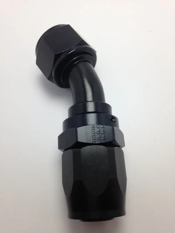 Fragola -8An To -6An 30° Reducing Hose Fitting – Black Anodized 1