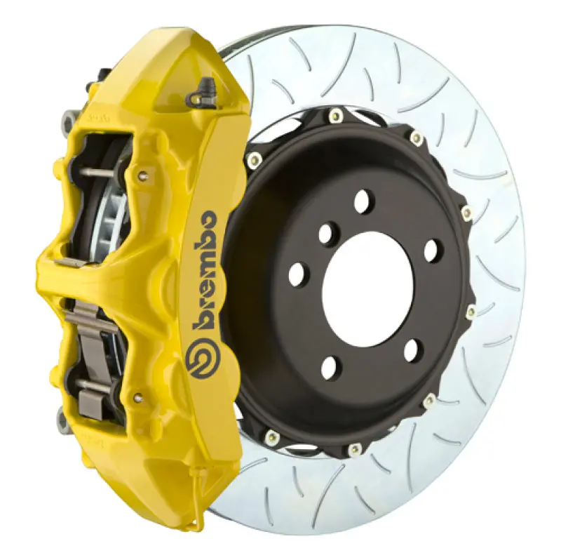 Brembo Gt Big Brake Kit For 2005–2009 Ferrari F430 (Excl. Cc) – 6-Piston Front Calipers, 380X32Mm Slotted Two-Piece Rotors, Yellow Finish 1