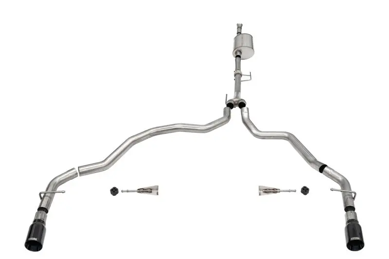 Corsa Sport Cat-Back Exhaust System For 2021–2022 Ford F-150 Supercab (6.5' Bed) – 3.5L V6, Dual Rear Exit With Black Pvd Finish 1