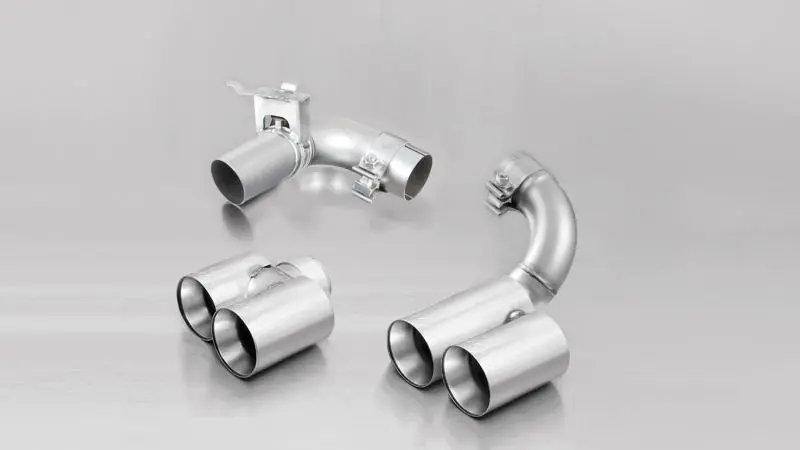 Remus Chrome 76Mm Straight-Cut Exhaust Tailpipes For 2012 Bmw F30/F31 Lci 3 Series 1