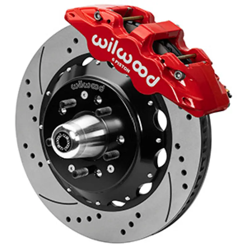Wilwood Aero6R/St Front Big Brake Kit 14In D/S Red Powder Coat 79-88 Chevrolet Monte Carlo 1