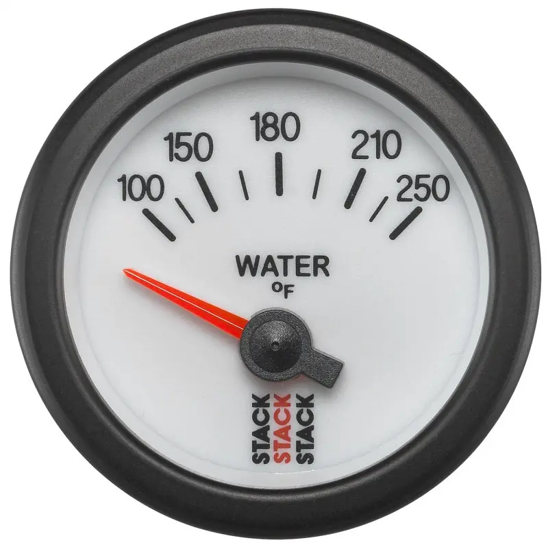 Autometer Stack-Series 52Mm Electric Water Temperature Gauge – 100–250°F Range, 1/8In Nptf, White Dial 1