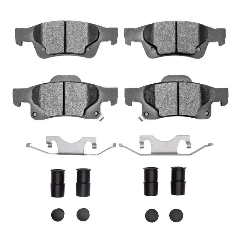 R1 Rear Semi-Metallic Brake Pad & Hardware Kit For 2011–2025 Dodge Durango 1