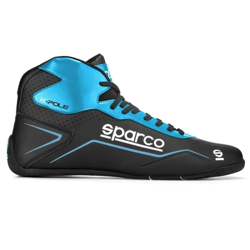Sparco K-Pole Racing Driving Shoes – Size 35, Black/Blue 1
