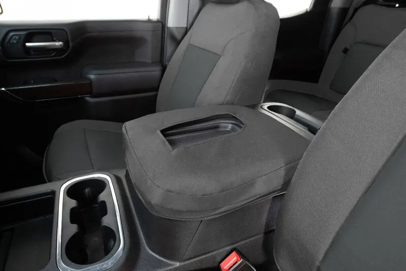 Covercraft Endura Precisionfit Front Row Seat Covers – Custom Fit For 2021–2024 Chevrolet Trailblazer – Silver/Charcoal Colorway 1