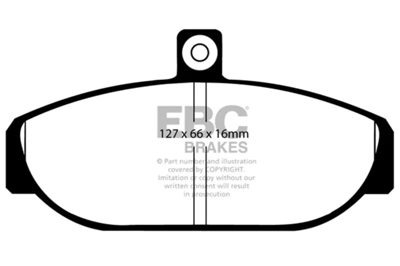Ebc 85-93 Volvo 740 2.1 (Girling) Redstuff Front Brake Pads 2