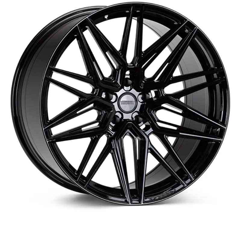 Vossen Hf-7 Gloss Black Forged Alloy Wheel – 19X9.5", 5X114.3 Bolt Pattern, Et40 Offset, Deep Dish Design 1
